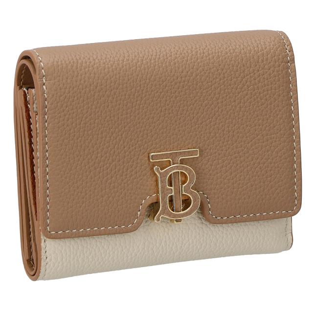 バーバリー BURBERRY 財布 三つ折り財布 折りたたみ財布 小銭入れ付き 8059623-A1420 レディース ブラウン+ホワイト ミニ財布 使いやすいの通販は