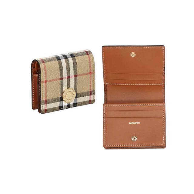 バーバリー BURBERRY 財布 二つ折り財布 折りたたみ財布 小銭入れ付き 8070417-A7026 レディース ベージュ 財布 使いやすい ブランド 小 バーバリー BURBERRY 財布 二つ折り財布 折りたたみ財布 小銭入れ付き
