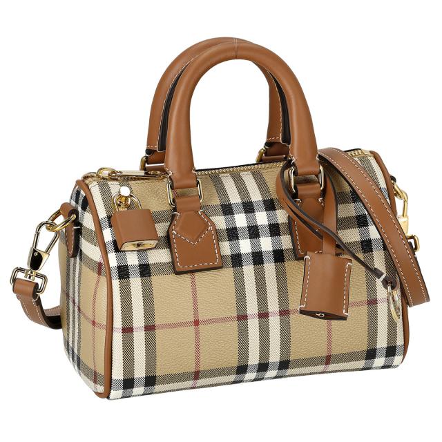 バーバリー BURBERRY バッグ ミニ ボウリングバッグ 2WAY ショルダーバッグ 肩掛けバッグ 8071357 A9534 ミニ チェック ボウリングバッグ