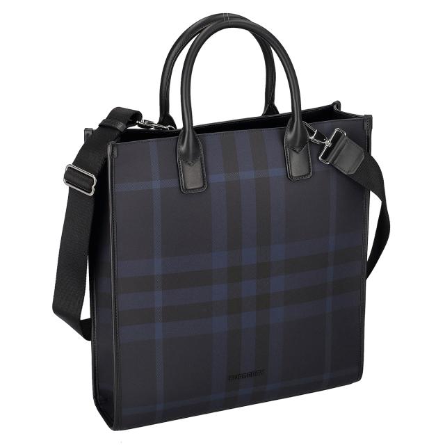 バーバリー BURBERRY バッグ 2WAY トートバッグ ショルダーバッグ 肩掛けバッグ 斜め掛けバッグ 8074097 A1222 メンズ ネイビー系 トート