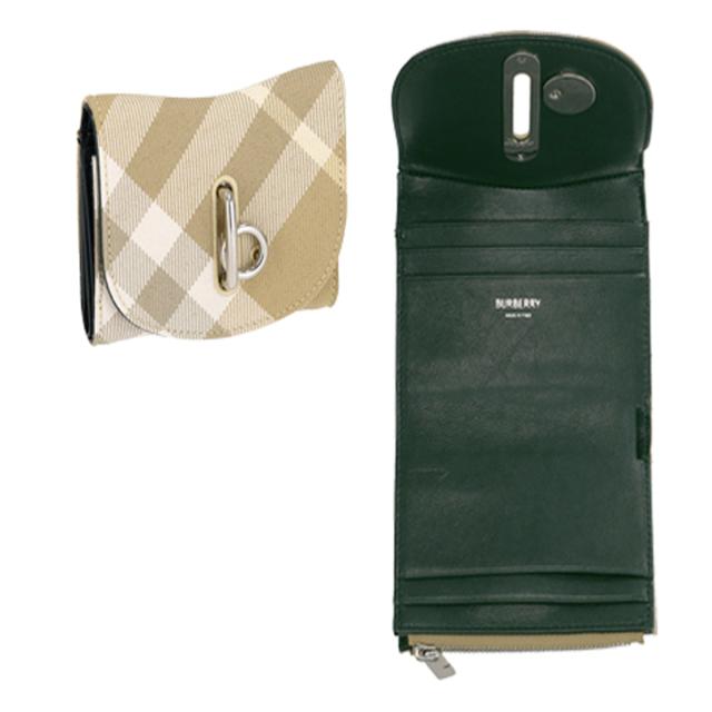 バーバリー BURBERRY 財布 三つ折り財布 折りたたみ財布 小銭入れ付き 8081783 A3743 レディース フラックス ベージュ ミニ財布 使いやす