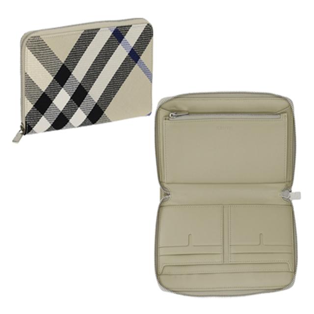 バーバリー BURBERRY 財布 長財布 ラウンドファスナー長財布 小銭入れ付き 8087323 A3888 メンズ ライケン グレー系 二つ折り長財布 ブ_1