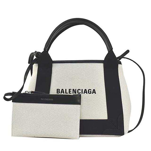 バレンシアガ BALENCIAGA バッグ トートバッグ 2WAY 肩掛けバッグ 斜め掛けバッグ ポーチ付き 390346 2HH3N 9260 NAVY CABAS XS AJ トー