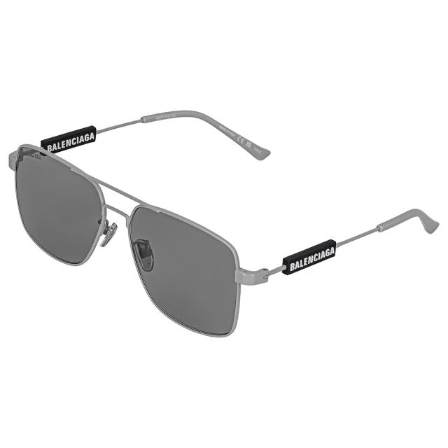バレンシアガ BALENCIAGA サングラス アイウェア スクエア型 BB0116SA 004 メンズ グレー系 紫外線対策 サングラス ブランド 人気 プレゼ