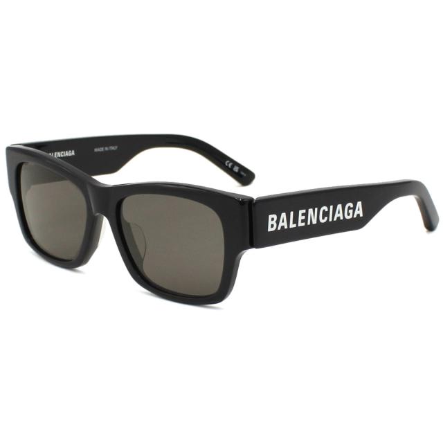 バレンシアガ BALENCIAGA サングラス アジアンフィット UVカット BB0262SA-001 アイウェア スクエア メンズ レディース ブラック+グレー