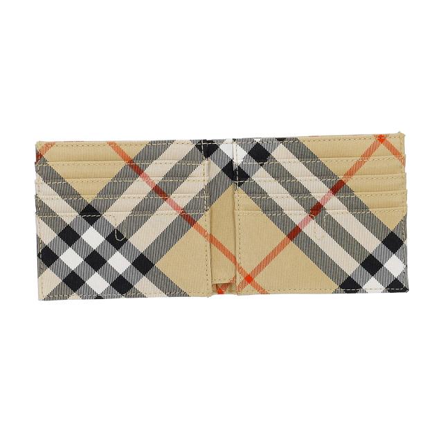バーバリー BURBERRY 財布 二つ折り財布 折りたたみ財布 小銭入れなし 8097588 A2021 メンズ ベージュ+マルチカラー 財布 使いやすい ブ_3