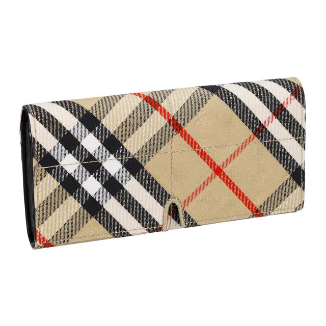 バーバリー BURBERRY 財布 長財布 フラップ式長財布 かぶせ 小銭入れ付き 8099215 B9368 メンズ ベージュ+ブラック+マルチカラー 二つ折