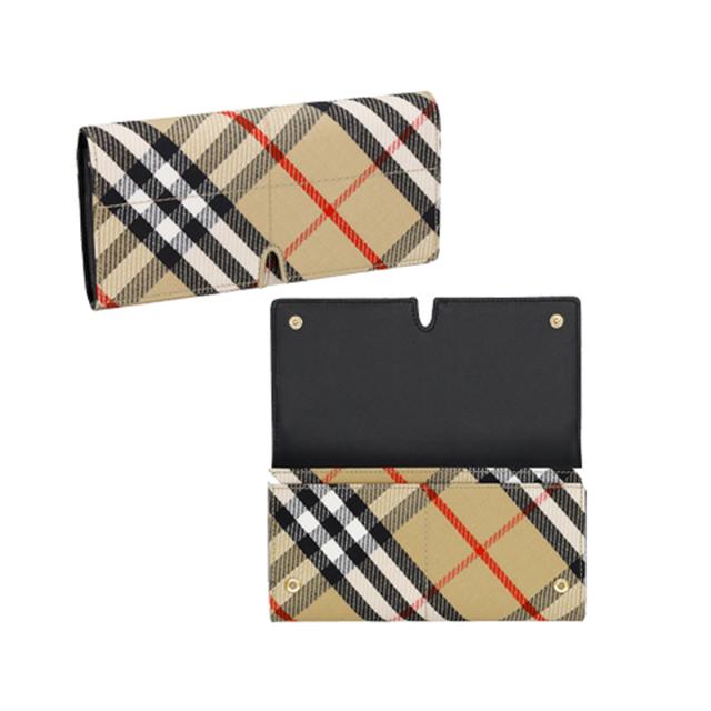 バーバリー BURBERRY 財布 長財布 フラップ式長財布 かぶせ 小銭入れ付き 8099215 B9368 メンズ ベージュ+ブラック+マルチカラー 二つ折_1