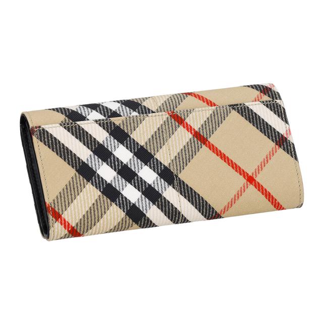 バーバリー BURBERRY 財布 長財布 フラップ式長財布 かぶせ 小銭入れ付き 8099215 B9368 メンズ ベージュ+ブラック+マルチカラー 二つ折_2