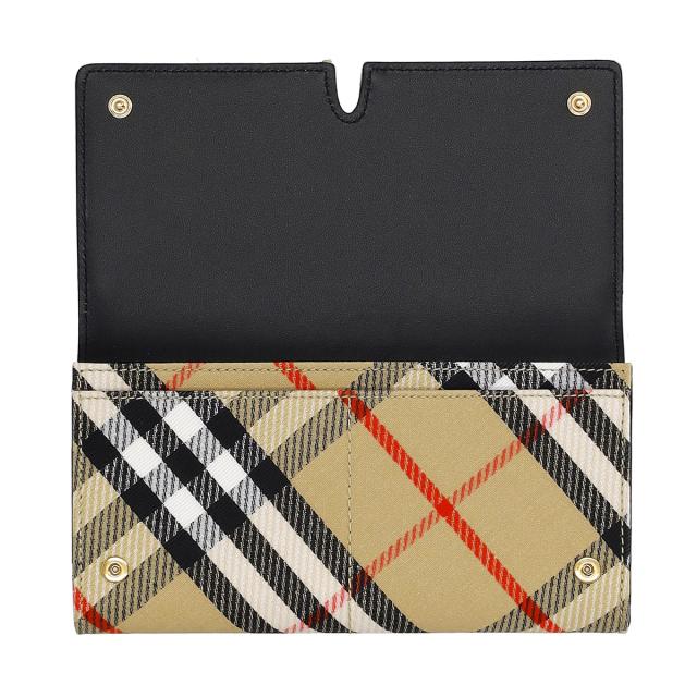 バーバリー BURBERRY 財布 長財布 フラップ式長財布 かぶせ 小銭入れ付き 8099215 B9368 メンズ ベージュ+ブラック+マルチカラー 二つ折_3