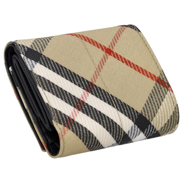 バーバリー BURBERRY 財布 三つ折り財布 折りたたみ財布 小銭入れ付き 8099218 B9368 レディース ブラック+マルチ ミニ財布 使いやすい バーバリー BURBERRY 財布 三つ折り財布 折りたたみ財布 小銭入れ付き