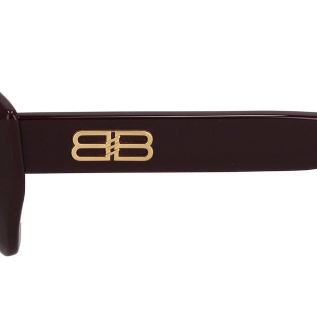 バレンシアガ BALENCIAGA サングラス UVカット アイウェア スクエア BB0272SA-004 レディース メンズ ユニセックス レッド+ブラウン 紫_3