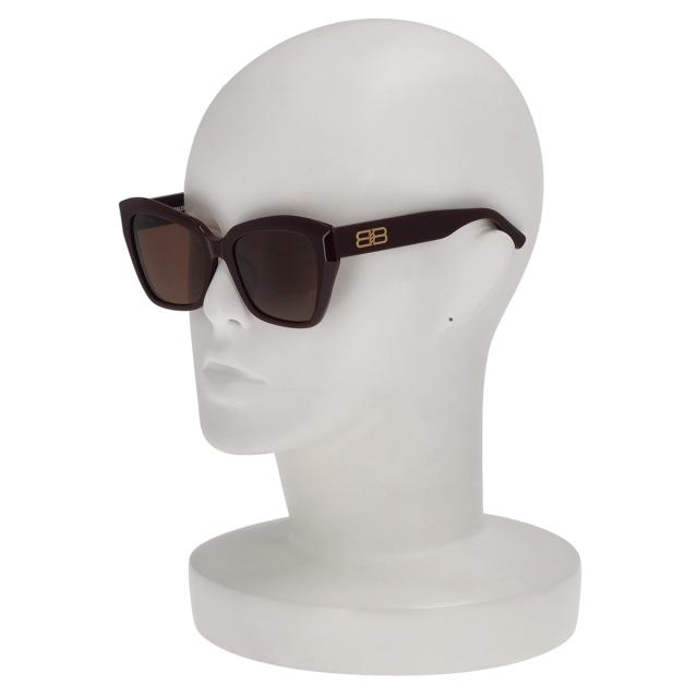 バレンシアガ BALENCIAGA サングラス UVカット アイウェア キャットアイ BB0273SA-004 レディース レッド+ブラウン 紫外線対策 サングラ_4