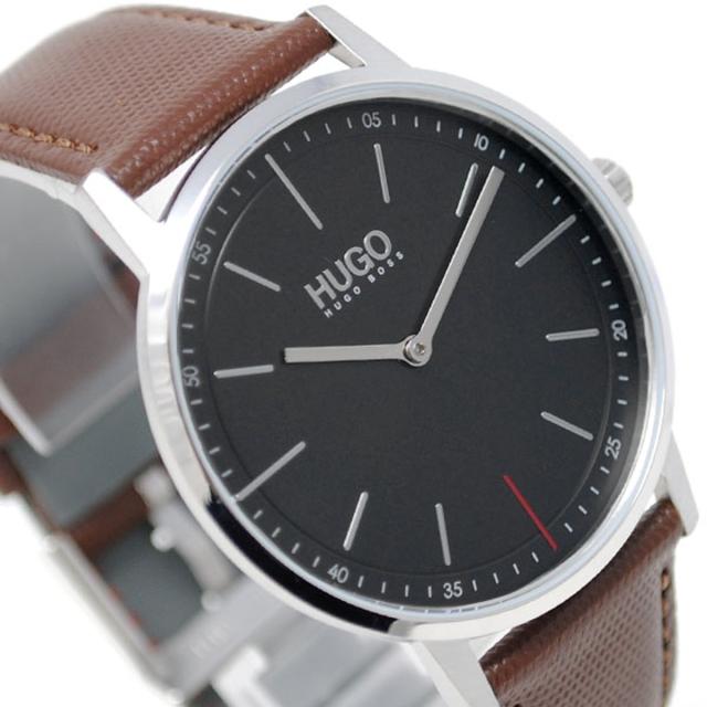 ヒューゴ・ボス HUGO BOSS 腕時計 EXIST アナログ クォーツ レザーベルト 1520014 メンズ ブラック+ブラウン 海外正規品 腕時計 時計 ブ_1