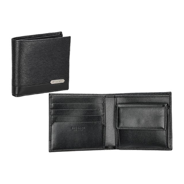 ブルガリ BVLGARI 財布 二つ折り財布 折りたたみ財布 小銭入れ付き 280899 セルペンティ スカリエ マン メンズ ブラック 財布 使いやすい_1