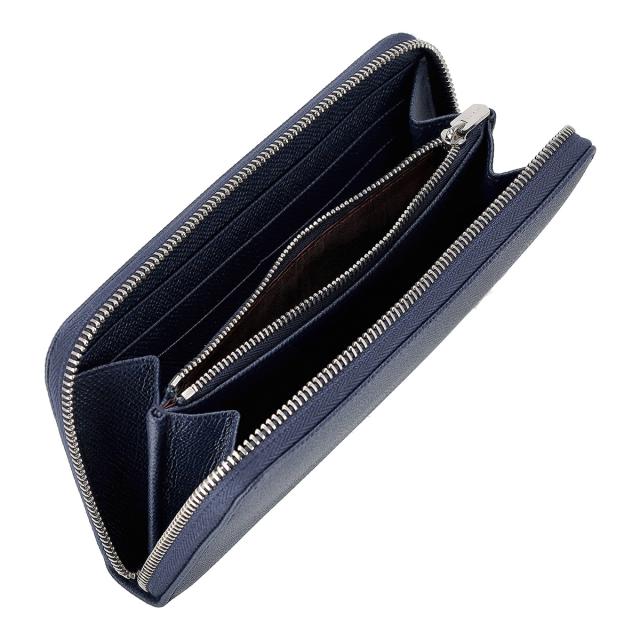ブルガリ BVLGARI 財布 長財布 ラウンドファスナー長財布 小銭入れ付き 282588 ブルガリ・ブルガリ マン メンズ ネイビー 二つ折り長財布_4