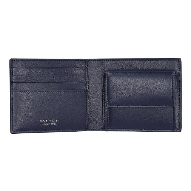 ブルガリ BVLGARI 財布 二つ折り財布 折りたたみ財布 小銭入れ付き 292913 ブルガリ インフィニートゥム メンズ ネイビー 財布 使いやす_4