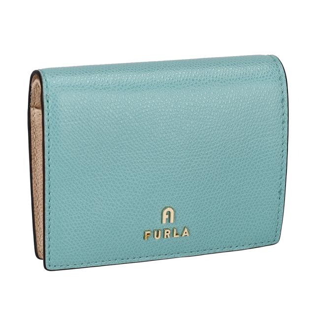 フルラ FURLA 財布 二つ折り財布 折りたたみ財布 小銭入れ付き WP00304-ARE000 2718S CAMELIA カメリア レディース ブルー+ベージュ 財布