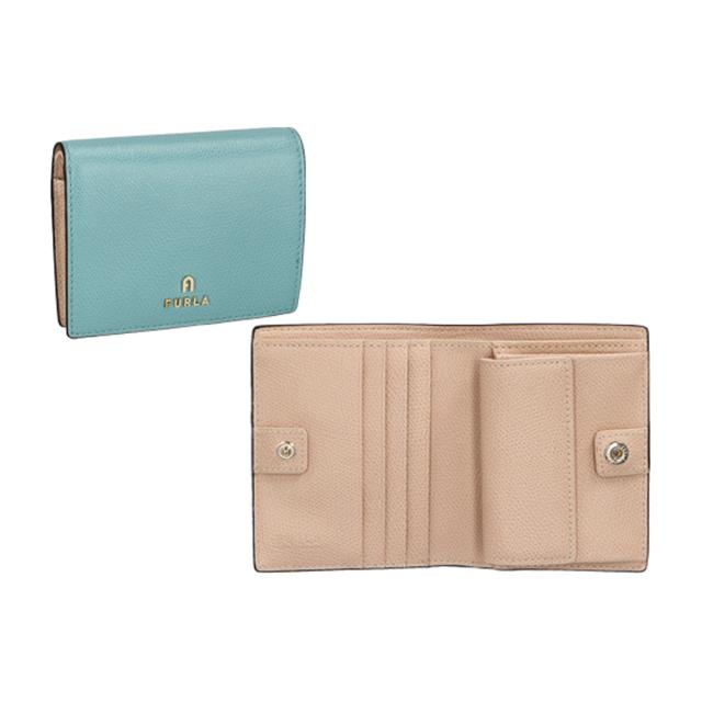 フルラ FURLA 財布 二つ折り財布 折りたたみ財布 小銭入れ付き WP00304-ARE000 2718S CAMELIA カメリア レディース ブルー+ベージュ 財布_1