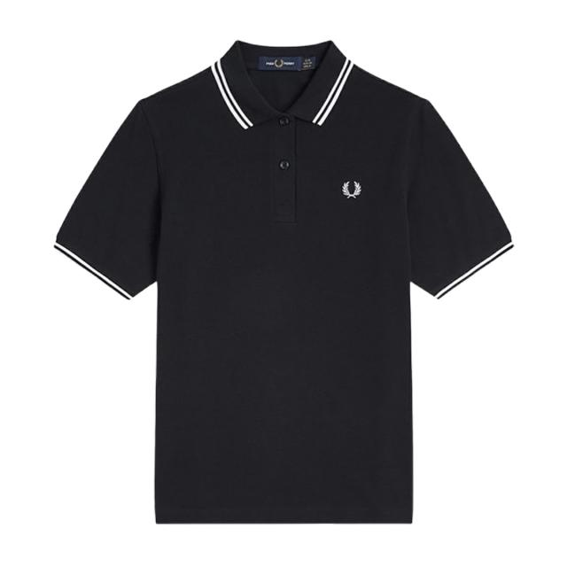 フレッドペリー FRED PERRY ポロシャツ 半袖 コットンピケ ティップライン ロゴ レギュラーフィット G3600 608 レディース ネイビー ブラ