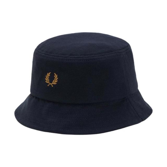 フレッドペリー FRED PERRY バケットハット 帽子 小物 アクセサリー コットンピケ HW6730 R63 メンズ ネイビー+ブラウン ハット 日除け