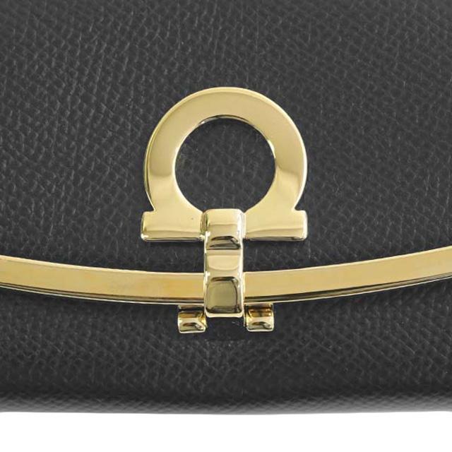 サルバトーレ フェラガモ Salvatore Ferragamo キーリング付き 6連 キーケース22D151 683320 ガンチーニ NERO ブラック_3