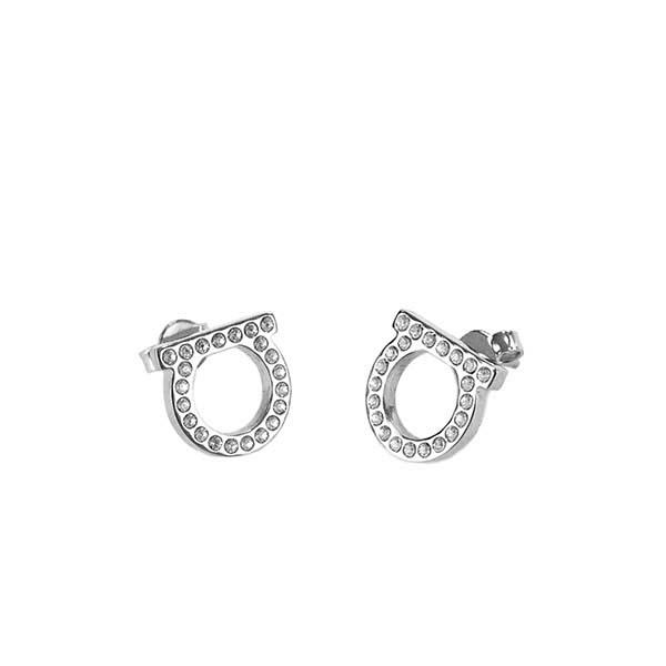サルバトーレ フェラガモ Salvatore Ferragamo ピアス アクセサリー 760122 696574 STUD STRAS12 CRYSTAL+PLDLUC シルバー+クリア
