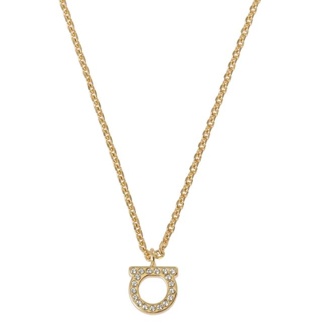サルバトーレ フェラガモ Salvatore Ferragamo ネックレス ペンダント アクセサリー ガンチーニ 760131 696654 クリスタル CRYSTAL ORO GIOV ゴールド アクセ ブランド レディース 人気 プレゼント 誕生日 パーティー おしゃれ 入学式 卒業式 母の日 30代 40代 50代 新品