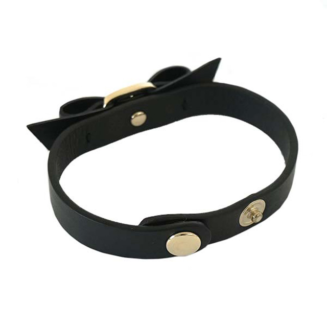 Salvatore Ferragamo サルヴァトーレフェラガモ 762500 670549 BR VERA 1GIR ヴァラ・リボン レザー ブレスレット BK_2