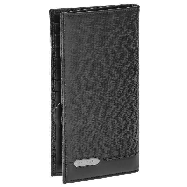 ブルガリ BVLGARI 財布 長財布 ラウンドファスナー長財布 小銭入れなし 282852 SERPENTI SCAGLIE MAN メンズ ブラック 二つ折り長財布 ブ