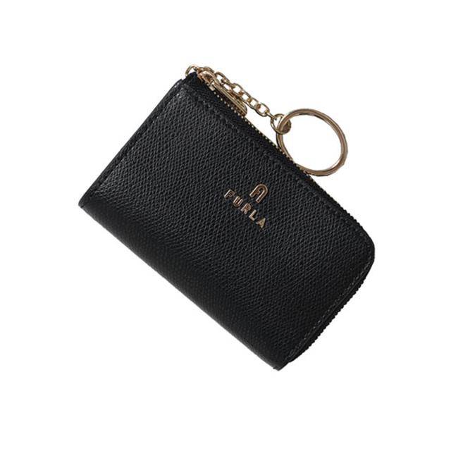 フルラ FURLA キーケース キーリング マルチケース WR00435 ARE000 O6000 CAMELIA KEYCASE ZIP AROUND カメリア NERO ブラック キーケー