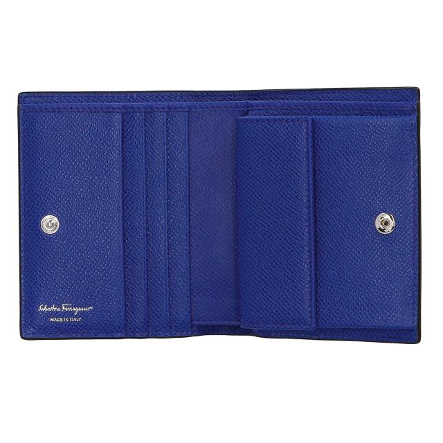 フェラガモ Ferragamo 財布 二つ折り財布 折りたたみ財布 小銭入れ付き 22D780 762904 レディース ブルー 本革 レザー 財布 使いやすい_3