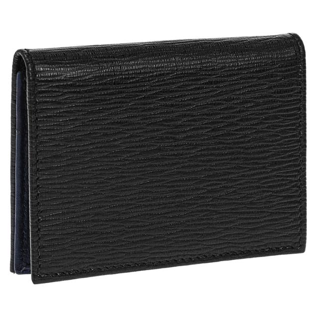 フェラガモ Ferragamo カードケース 名刺入れ 66A062 685949 メンズ ブルー+ブラック 本革 レザー カードケース ブランド 人気 プレゼン_2