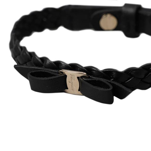 フェラガモ Ferragamo ブレスレット レザーブレスレット アクセサリー 762501 707377 BR MINIVA 1G NERO/ORO ブラック ブレスレット アク_3