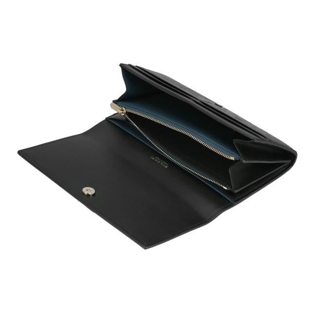 ブルガリ BVLGARI 財布 長財布 小銭入れ付き 291750 ブルガリロゴ ロングウォレット レディース ブラック 二つ折り長財布 ブランド 財布