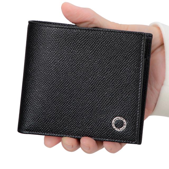 ブルガリ BVLGARI ブルガリ・ブルガリ マン 財布 二つ折り財布 折りたたみ財布 小銭入れ付き 30396 BLK メンズ ブラック+ブルー 財布 使_6