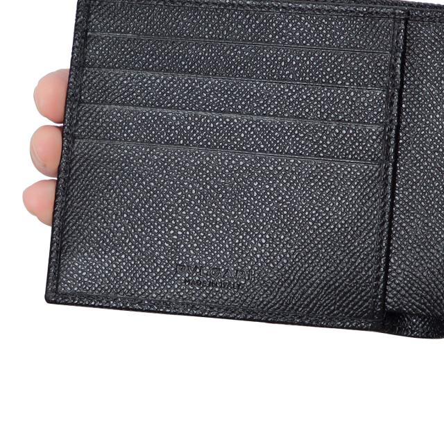 ブルガリ BVLGARI ブルガリ・ブルガリ マン 財布 二つ折り財布 折りたたみ財布 小銭入れ付き 30396 BLK メンズ ブラック+ブルー 財布 使_9
