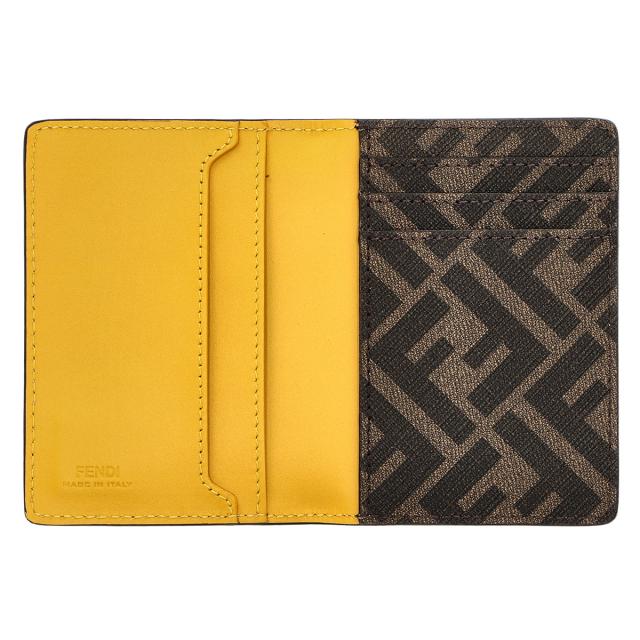 フェンディ FENDI カードケース 名刺入れ 7M0349-0AFF2 F1M6B メンズ イエロー 本革 レザー カードケース レザー ブランド 人気 プレゼン_3