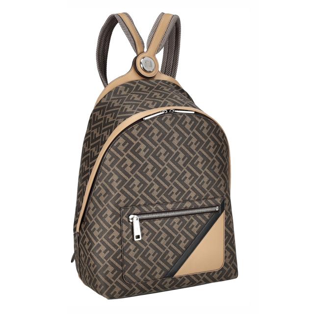 フェンディ FENDI バッグ バックパック リュックサック 7VZ076-A9XS-F1IKC メンズ ブラウン 本革 レザー バッグ ザック ブランド 通勤 通