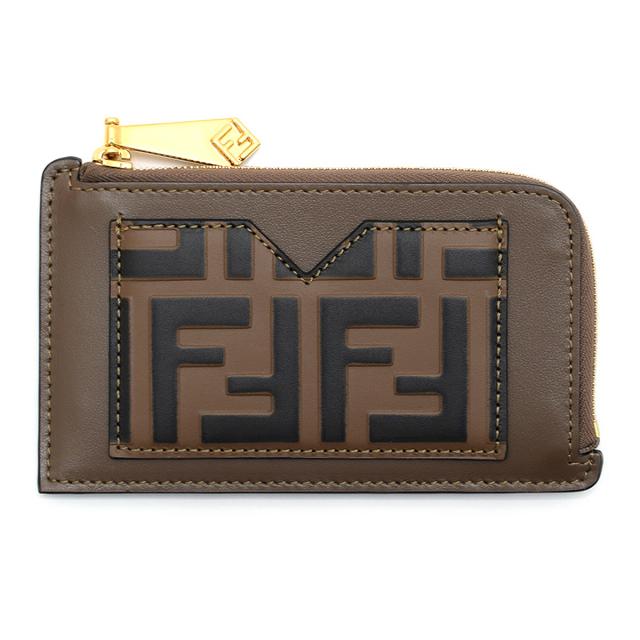 フェンディ FENDI カードケース ウォレット 8M0489-ADYM-F13VK メンズ レディース ユニセックス ブラウン 本革 レザー カードケース ブラ