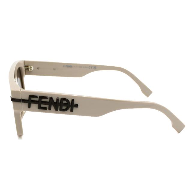 フェンディ FENDI サングラス アジアンフィット アイウェア UVカット スクエア FE40091U 5457E メンズ レディース クリアブラウン+グレー_2