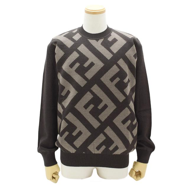 フェンディ FENDI アパレル トップス ウール セーター FZX091-APJK-F1M2Q メンズ ブラウン系 ブランド おしゃれ トレーナー スウェット