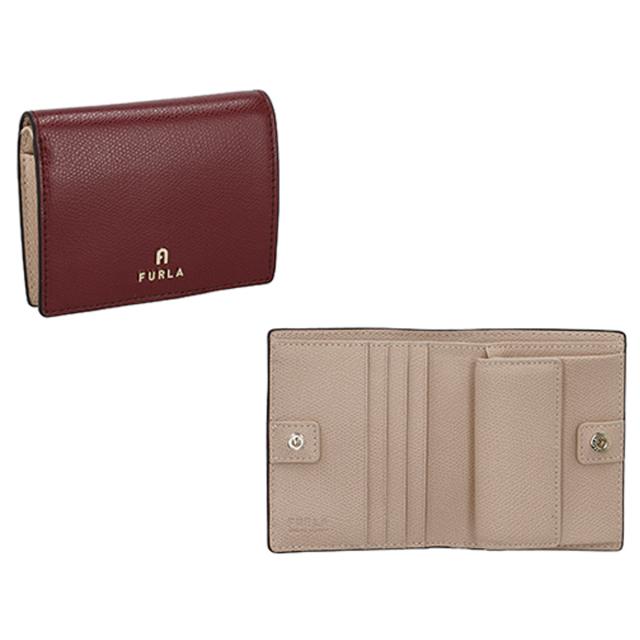 フルラ FURLA 財布 二つ折り財布 折りたたみ財布 小銭入れ付き WP00304-ARE000 3574S CAMELIA S カメリア レディース レッド 財布 使いや_1