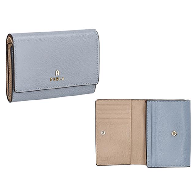 フルラ FURLA 財布 二つ折り財布 折りたたみ財布 小銭入れ付き WP00325-ARE000 3593S CAMELIA カメリア レディース ブルー 財布 使いやす_1