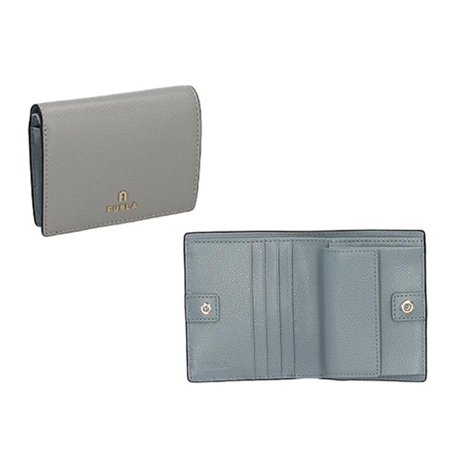 フルラ FURLA 財布 二つ折り財布 折りたたみ財布 小銭入れ付き WP00304-ARE000 4060S レディース グレー+ブルー 本革 レザー 財布 使いや_1
