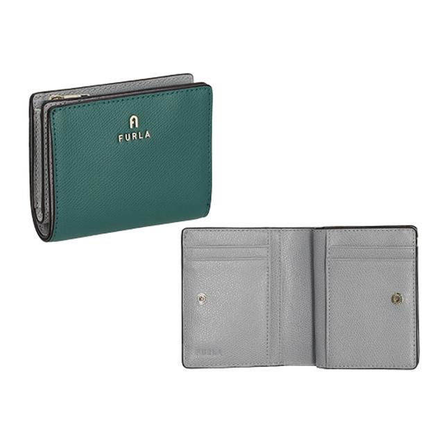 フルラ FURLA 財布 二つ折り財布 折りたたみ財布 小銭入れ付き WP00307-ARE000 4349S レディース グリーン+グレー 本革 レザー 財布 使い_1