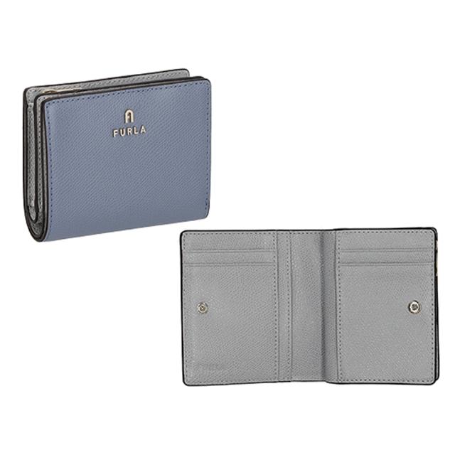 フルラ FURLA 財布 二つ折り財布 折りたたみ財布 小銭入れ付き WP00307-ARE000 4352S レディース ブルー+グレー 本革 レザー 財布 使いや_1