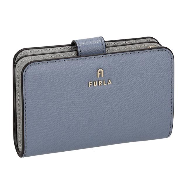 フルラ FURLA 財布 二つ折り財布 折りたたみ財布 小銭入れ付き WP00314-ARE000 4352S レディース ブルー+グレー 本革 レザー 財布 使いや
