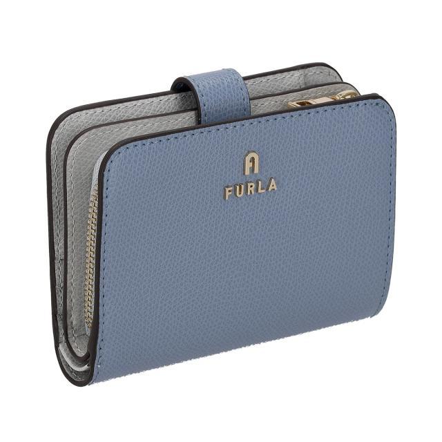 フルラ FURLA 財布 二つ折り財布 折りたたみ財布 小銭入れ付き WP00315-ARE000 4352S CAMELIA カメリア レディース ブルー+グレー 財布