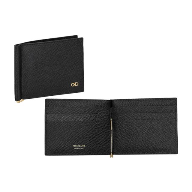 フェラガモ Ferragamo 財布 二つ折り財布 小銭入れなし マネークリップ